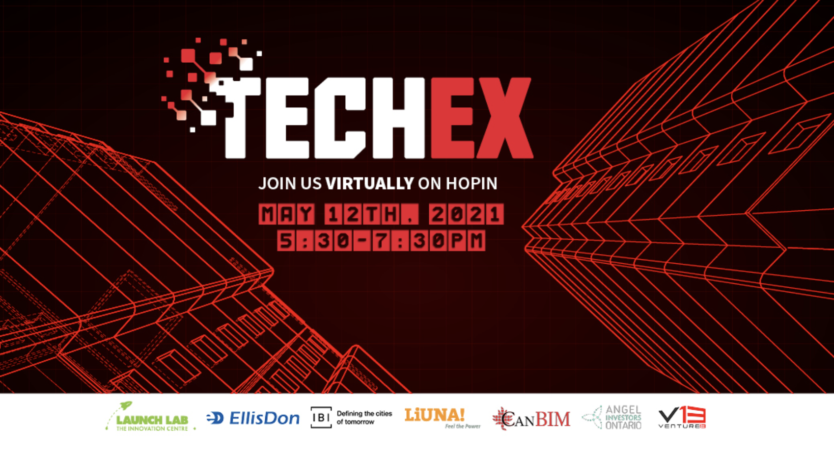 TECHEX Poster for Design & Construction Technology event.